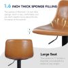 Black Minimalist Bar Stool Set (2 PCS) with Concrete Coffee Counter