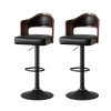 Swivel Bar Stools Set of 2 Seat Adjustable Height 25.2-33.8IN