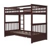 Twin-Over-Twin Bunk Bed with Ladders and Two Storage