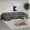 The multi-person modular combination sofa has storage space under each seat, making it convenient for you to organize your personal items neatly.