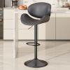 Swivel Bar Stools Set of 1, Seat Adjustable Height 24-33IN Bentwood Barstools with Back & Footrest